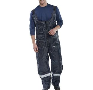 Beeswift Coldstar Freezer Bib Trouser Navy Blue XL CCFBTNXL