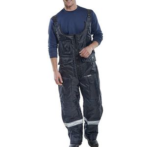 Beeswift Coldstar Freezer Bib Trouser Navy Blue 3XL CCFBTN3XL