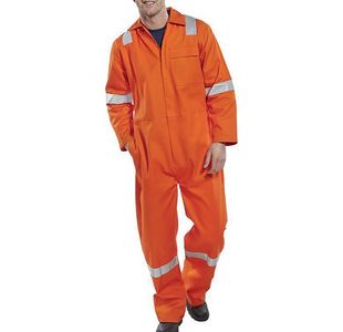 Beeswift Fire Retardant Boilersuit Nordic Design Orange 46 CFRBSNDOR46