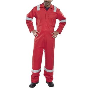 Beeswift Fire Retardant Boilersuit Nordic Design Red 42 CFRBSNDRE42