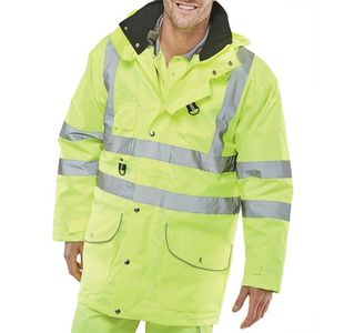 Beeswift Elsener 7In1 Hi Vis Jacket Saturn Yellow Large 7IN1SYL