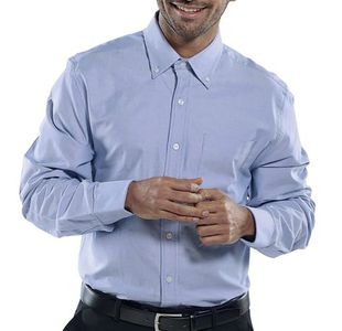 Beeswift Oxford Long Sleeve Shirt Blue 15.5 OXSLSB15.5