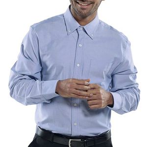 Beeswift Oxford Long Sleeve Shirt Blue 19 OXSLSB19