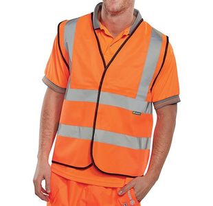 Beeswift High Visibility Waistcoat Full App G Orange 4XL WCENGOR4XL