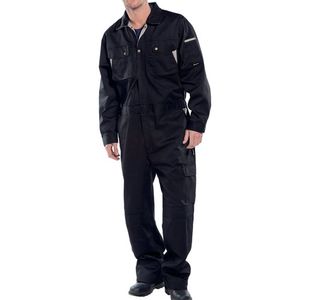 Beeswift Click Premium Boilersuit Stretch-Plus Black 38 CPCBL38