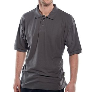 Beeswift Click Short Sleeve Polo Shirt Grey M CLPKSGYM