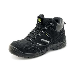 Beeswift Click Lace Up S1 Safety Trainer Boots 1Pr Black 4 CDDTBBL04