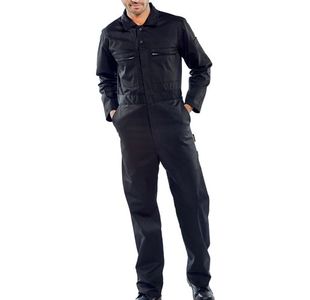 Beeswift Super Click Heavyweight Boilersuit Black 40 PCBSHWBL40