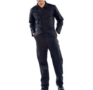 Beeswift Super Click Heavyweight Boilersuit Black 52 PCBSHWBL52
