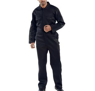 Beeswift Click Polycotton Regular Boilersuit Black 44 RPCBSBL44