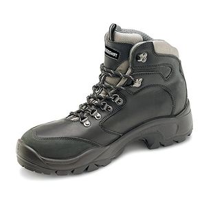 Beeswift PU Rubber D-Ring S3 Steel Toe Cap Safety Boots 1Pr Black 5 CF62BL05