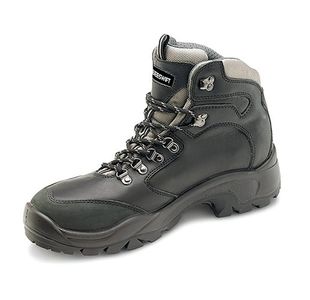 Beeswift PU Rubber D-Ring S3 Steel Toe Cap Safety Boots 1Pr Black 6.5 CF62BL06.5