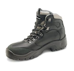 Beeswift PU Rubber D-Ring S3 Steel Toe Cap Safety Boots 1Pr Black 8 CF62BL08