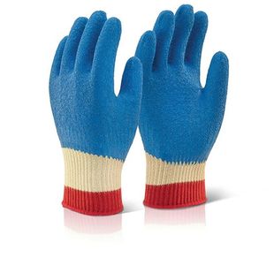 Beeswift Reinforced Latex Gloves Full Cuff 1Pr Blue XL KLGFCXL