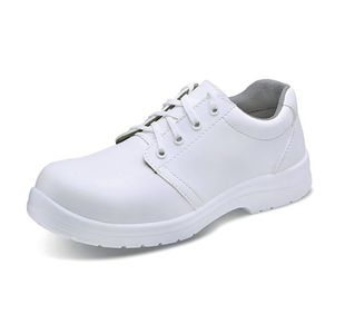 Beeswift Micro-Fibre Steel Toe S2 Lace Up Shoe 1Pr White 6 CF82206