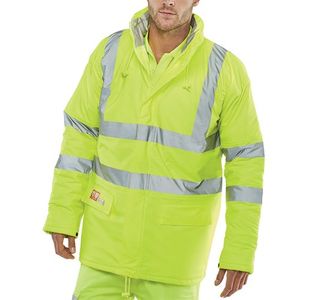 Beeswift MicroflexFire Retardant Anti-Static Padded Jacket Saturn Yellow XL CFRLR3456SYXL