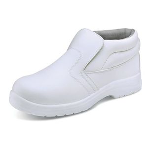 Beeswift Micro-Fibre Water Resistant Pull On Steel Toe Cap S2 Safety Boots 1Pr White 10.5 CF85210.5