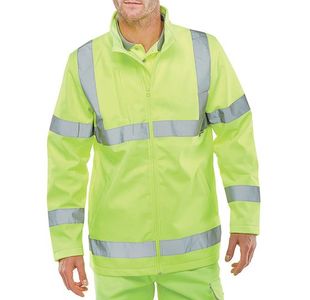 Beeswift Soft Shell Lightweight High Visibility Jacket Saturn Yellow 3XL SS20471SY3XL