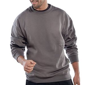 Beeswift Click Polycotton Sweatshirt Grey 4XL CLPCSGY4XL