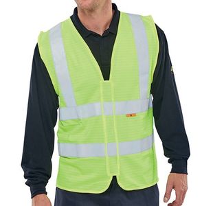 Beeswift Fire Retardant High Visibility Waistcoat Saturn Yellow S CFRWCSYS