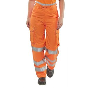Beeswift Ladies Rail Spec Trousers Orange 28 LRST28