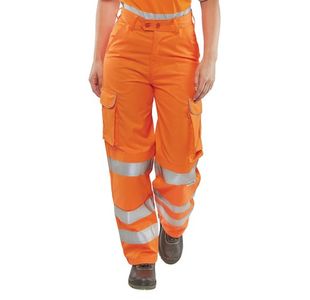 Beeswift Ladies Rail Spec Trousers Orange 30 LRST30