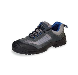 Beeswift Mesh Contrast Dual Density PU S1 Active Lace Up Trainer Shoe 1Pr Black/Blue 13 CF1713