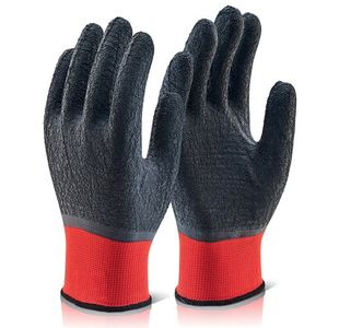 Beeswift Multipurpose Fully Coated Latex Polyester Knitted Gloves Black XL MP4FCXL