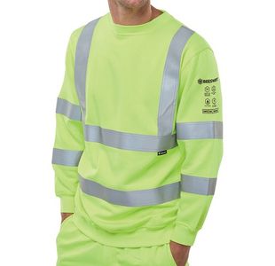Beeswift ARC Compliant High Visibility Sweatshirt Saturn Yellow S CARC8SYS