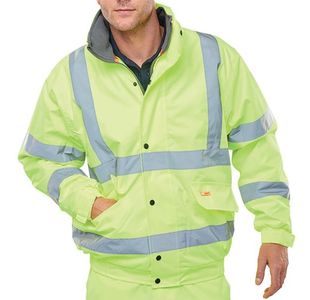 Beeswift High Visibility Fleece Lined Bomber Jacket Saturn Yellow Small CBJFLSYS