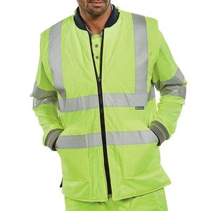 Beeswift High Visibility Reversible Bodywarmer Saturn Yellow/Navy Blue 6XL BWENGSY6XL