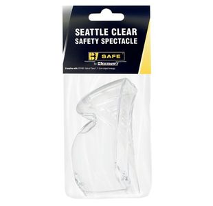 Beeswift Seattle Wraparound Safety Spectacles Clear BS096
