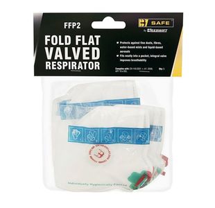 Beeswift B-Safe FFP2V Fold Flat Valved Mask White (Pack of 5) BS035