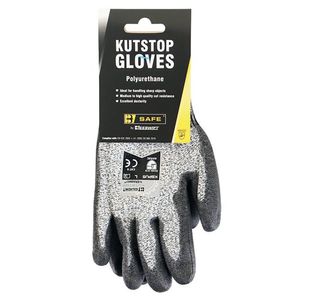 Beeswift Kutstop Polyurethane Gloves 1Pr Black XL BS052XL