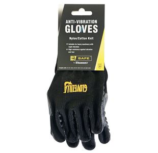 Beeswift Glovezilla Anti-Vibration Gloves 1Pr Black XL BS054XL