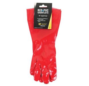 Beeswift PVC Gauntlets 1Pr Red 16 Inch BS056