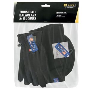 Beeswift Thinsulate Balaclava and Gloves Set Black One Size BS205