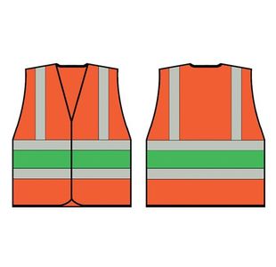 Beeswift High Visibility Vest Orange/Green L HVVA2GL