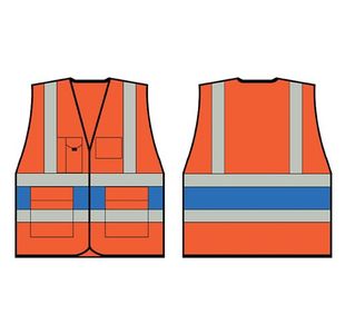 Beeswift High Visibility Executive Vest Orange/Royal Blue 3XL HVV45RB3XL