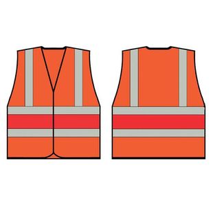 Beeswift High Visibility Vest Orange/Red L HVVA2RL
