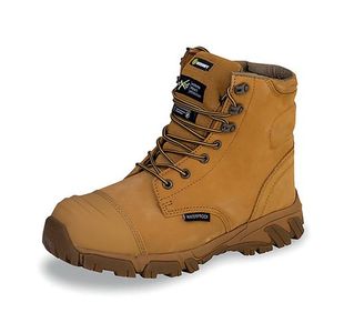 Beeswift Click Waterproof Internal Metatarsal Side Zip Lace up Safety Boots 1Pr Tan 10 CF68NB10