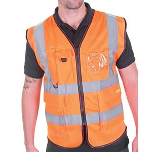 Beeswift Executive Mesh Waistcoat Orange L HVMWEXECORL