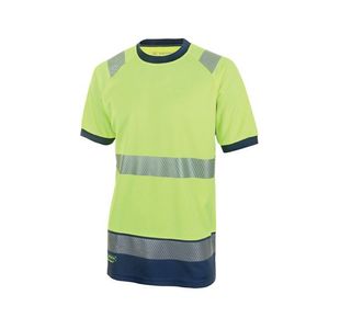 Beeswift High Visibility Short Sleeve T-Shirt Saturn Yellow/Navy Blue 4XL HVTT001SYN4XL