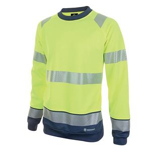 Beeswift High Visibility Two Tone Sweatshirt Saturn Yellow/Navy Blue S HVTT020SYNS