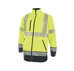 Beeswift High Visibility Two Tone Softshell Jacket Saturn Yellow/Navy 3XL HVTT040SYN3XL