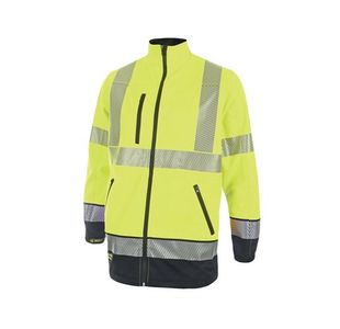 Beeswift High Visibility Two Tone Softshell Jacket Saturn Yellow/Navy Small HVTT040SYNS