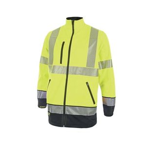 Beeswift High Visibility Two Tone Softshell Jacket Saturn Yellow/Navy XL HVTT040SYNXL