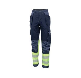 Beeswift High Visibility Two Tone Trousers Saturn Yellow/Navy 30R HVTT080SYN30