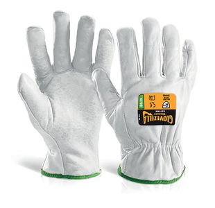 Beeswift Glovezilla Cut Resistant Drivers Gloves 1Pr White M GZ71WM