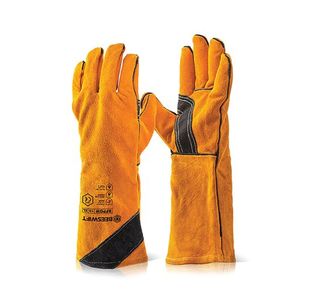 Beeswift Premium Welders Gauntlet 16 Inch One Size Gold (Pack of 10) BFPGWN